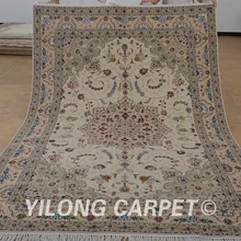 Yilong 6'x9 Oriental шерстяной ковер ручной работы бежевый ручной работы, изысканные современные шерстяные ковры(1414