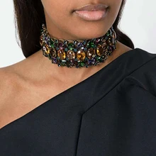 2017 Joya Geométrica Crystal Chunky Declaración Marca Unique Custom Starburst Colgante Gargantilla de Joyería Collar de Gargantilla de Lujo Maxi