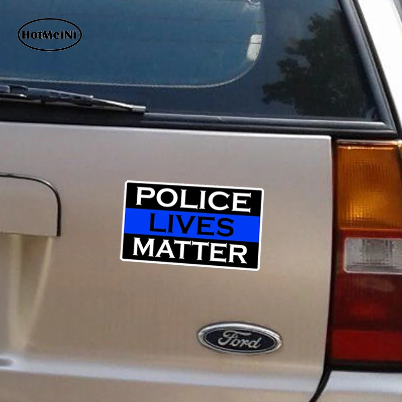 Тонкая наклейка HotMeiNi с надписью Police Lives Matter синяя линия для автомобиля грузовика