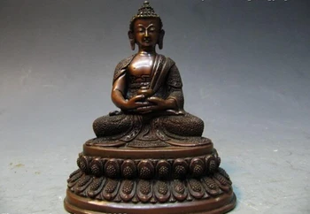 

USPS to USA S0033 5"Tibet Refined 100% Bronze Carved Amitayus Sakyamuni Buddha Statue