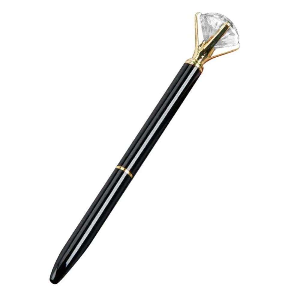 12 шт Персонализированная Свадебная подарочная металлическая Алмазная головка кристальная ручка с гравировкой блестящая шариковая ручка стилус рекламный подарок