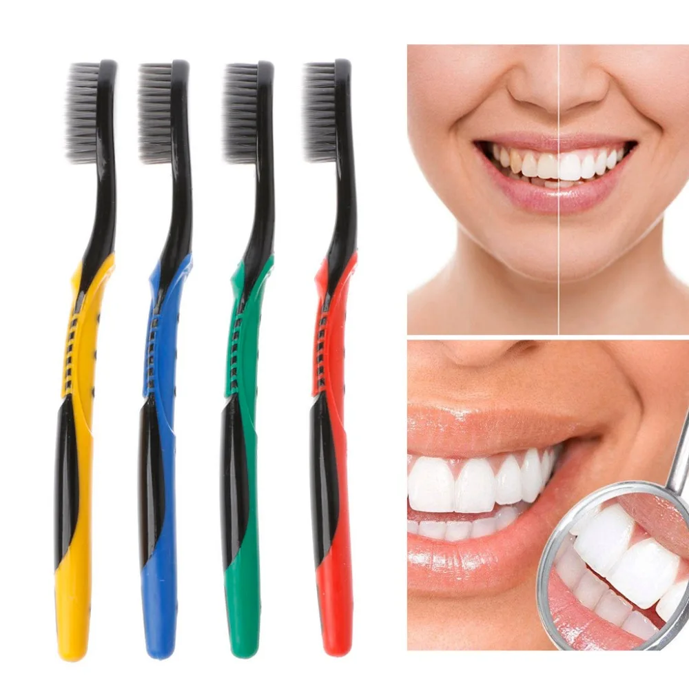 

1PC Teeth Whitening Bamboo Charcoal Superfine Soft Bristle Toothbrush Traveling Teeth Cleanser Brush Soft Toothbrush