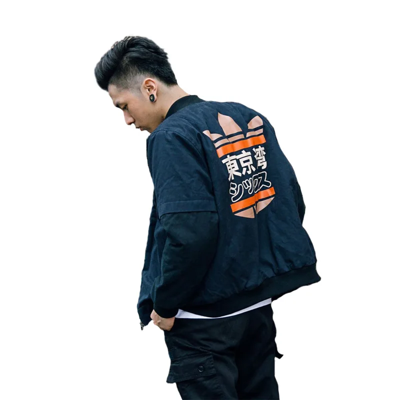 2018 Spring MA1 Men Bomber jacket Tokyo Bay printing