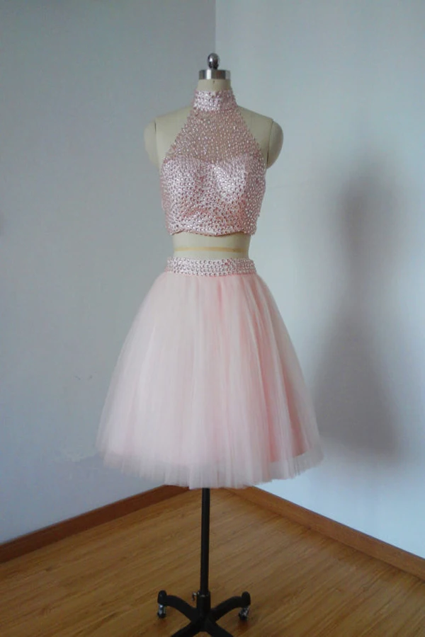 light pink 2 piece dress