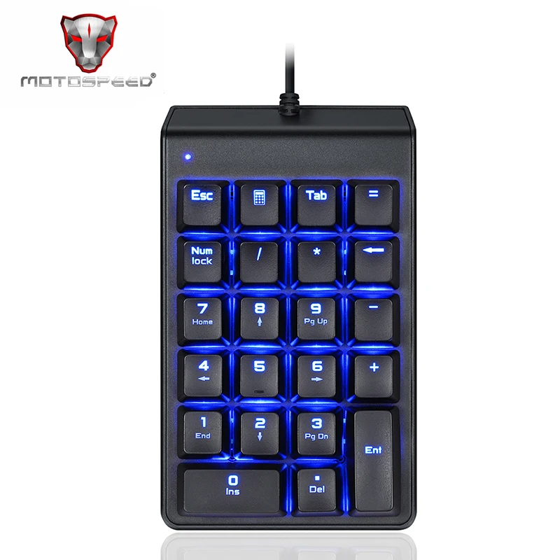 MOTOSPEED K22 Механическая красная ведьма USB мини цифровая Проводная клавиатура с