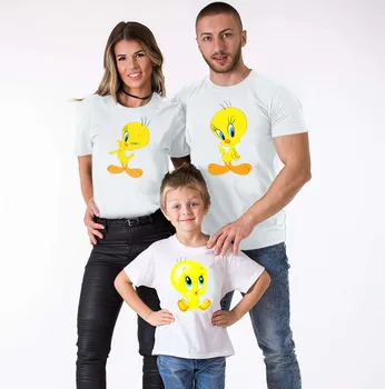 

Tweety Bird T-Shirt Family Matching Clothes Mother and Daughter Clothes Tweety Bird Matching Outfits Christmas Clothes T-Shirt