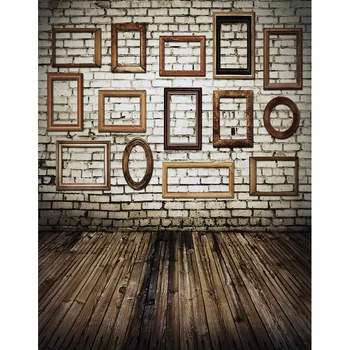 

MEHOFOTO Vinyl Photography Background White Brick Wall Photo Frame Computer Printed Children Backdrops for Photo Studio S-2584