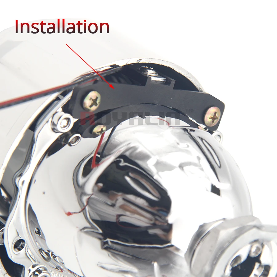ROYALIN سيارة LED DRL الشيطان عيون دراجة نارية شيطان الشر عيون 2.5 المصابيح الأمامية جهاز عرض صغير عدسة H1 w/المنعطف تحكم أسلاك DIY