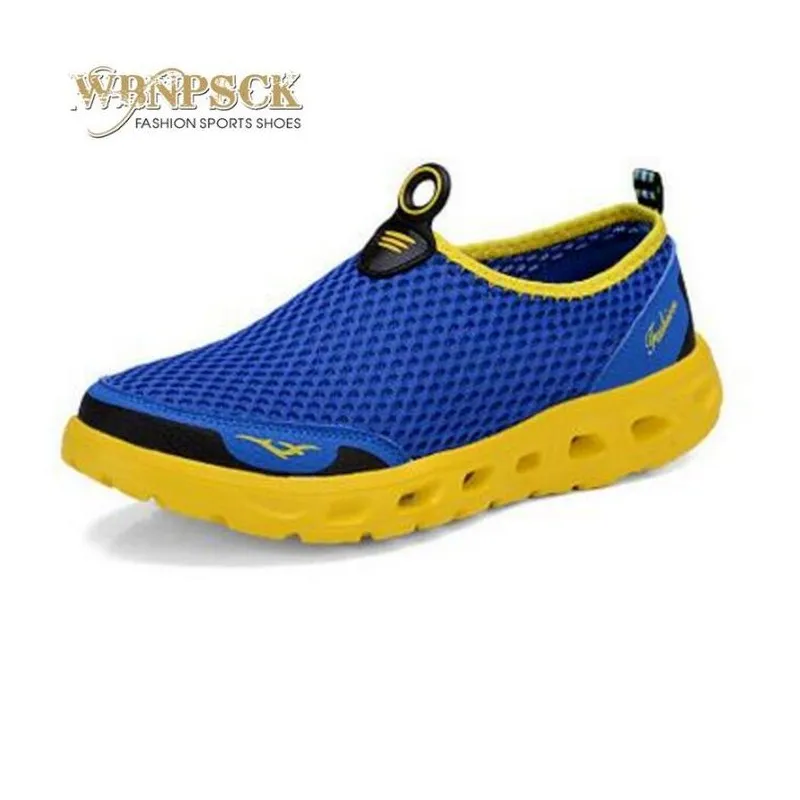 

Men Shoes 2019 Fashion Brand Outdoor Mesh Shoes High Quality Breathable Slip on Summer Casual Shoes 4 colors large size 35-48
