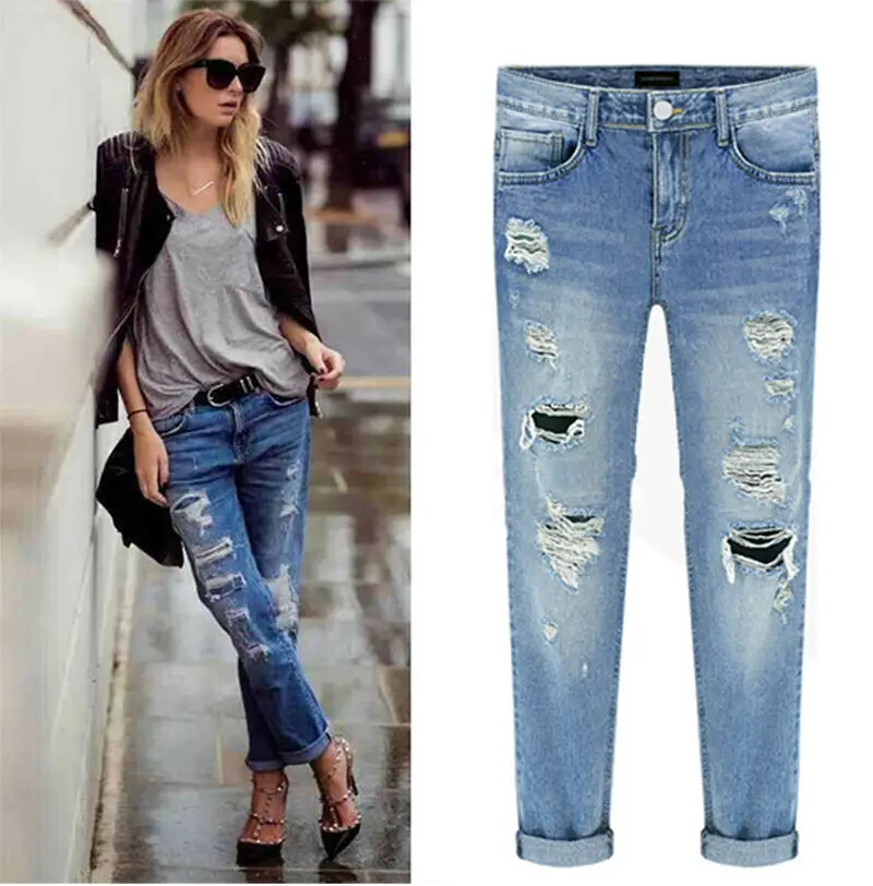 destroyed crop jeans