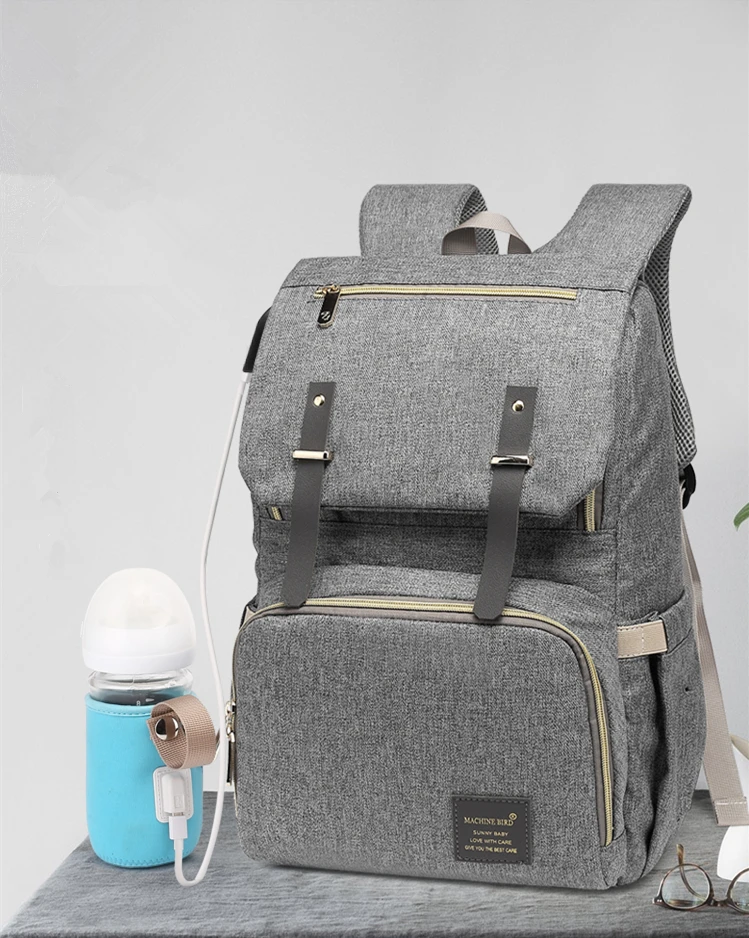 Fashion Diaper Bag Usb Interface Large Capacity Waterproof Mummy Maternity Backpack Nappy Bag Travel Baby Stroller Bag For Mommy (7)