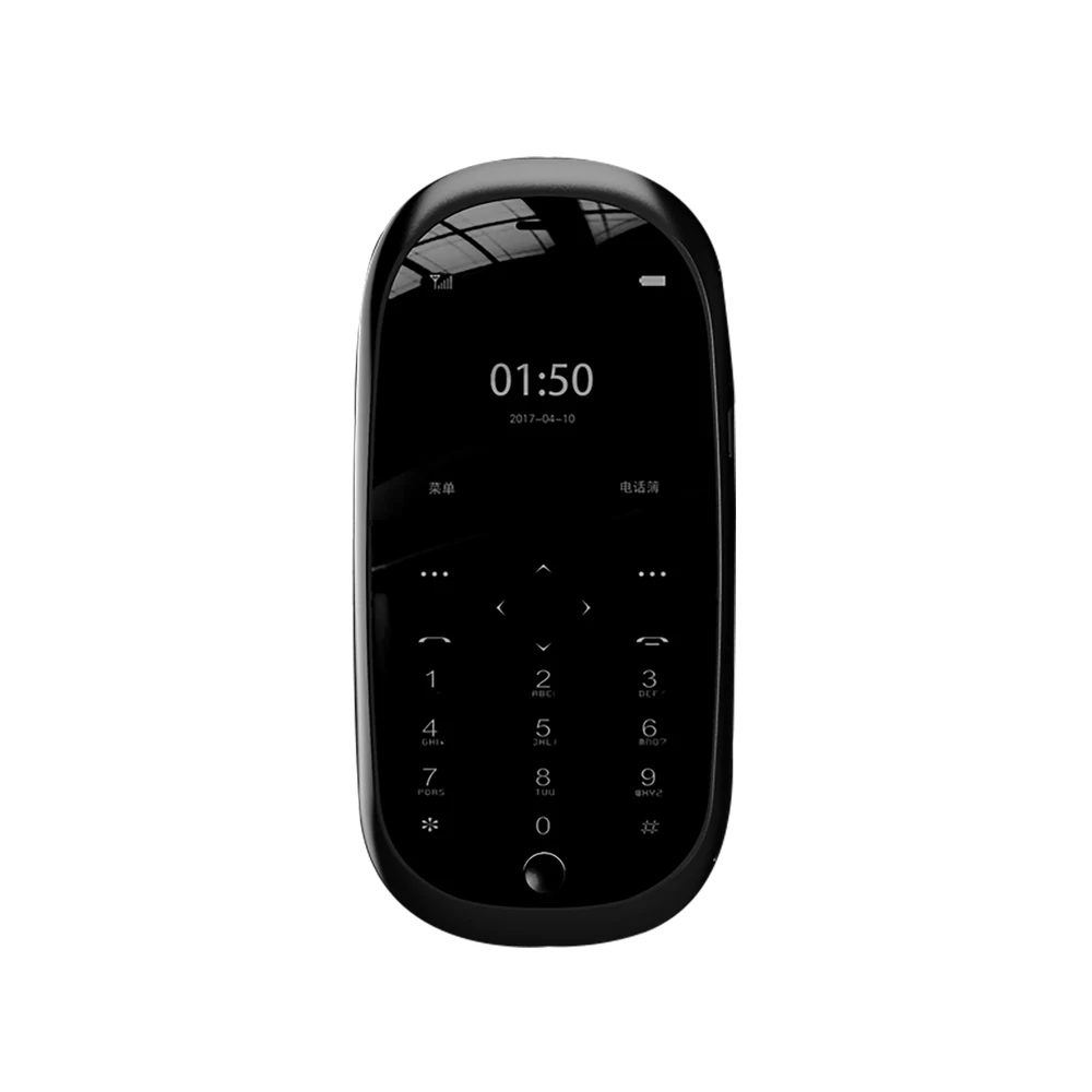 Новинка тонкий Optoelectronic мышь телефон GSM GPRS TF SIM бесплатно Bluetooth dialer 12 M 2,4G Беспроводные Мини Сотовые телефоны - Цвет: Black