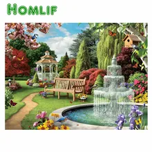 new Full Square/Round Drill 5D DIY custom Diamond Painting "Scenic garden" 3D Embroidery Cross Stitch 5D Home Decor gifts