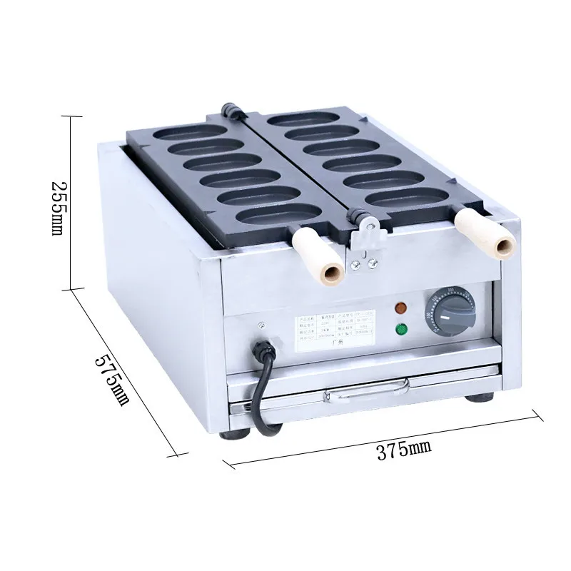 

110V 220V Commercial 6pcs Electric Taiyaki Waffle Maker Machine Non-stick Hongkong Egg Snack Making Machine EU/AU/UK Plug