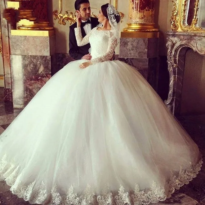 Newest-Ball-Gown-Wedding-Dresses-2016-Lace-Beaded-Applique-White-Long-Sleeve-Bridal-Gowns-robe-de