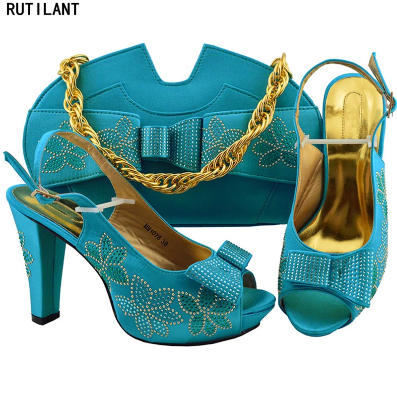 

New Arrival Shoe and Bag for Nigeria Party Italian Shoe and Bag Set for Party In Women Shoes and Bags To Match for Wedding