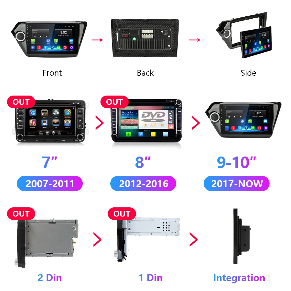 Cheap Jansite 9" Car Radio Multimedia Player for KIA RIO3 2011-2016 IPS Touch Screen 4G Android Rear View Camera WIFI Navigation 19