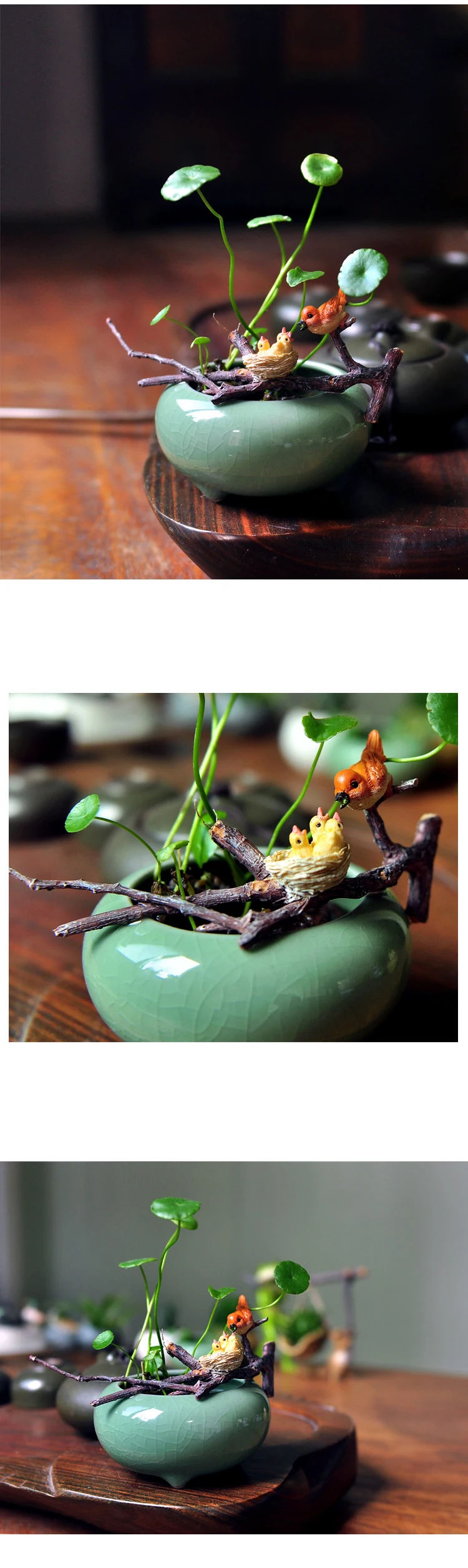 Смола керамика творческий 3D лягушка любителей цветочные горшки, украшения сада, уличная статуя, украшения двора