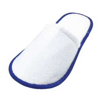 

TEXU 5pairs Hotel Travel Disposable Slippers Home Guest Slippers Blue/pink/yellow