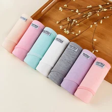 7 pçs/lote roupa interior feminina calcinha mais tamanho da menina cuecas sexy calcinha feminina lingeries calcinha algodão shorts underpant sólida calcinha