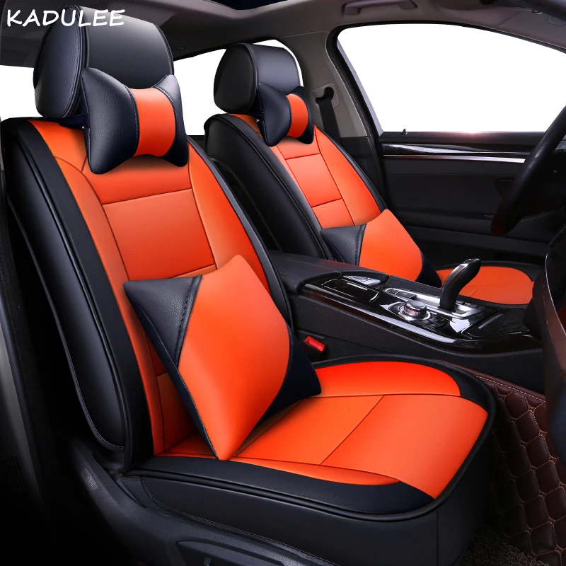 Buy KADULEE pu leather car seat cover For skoda rapid