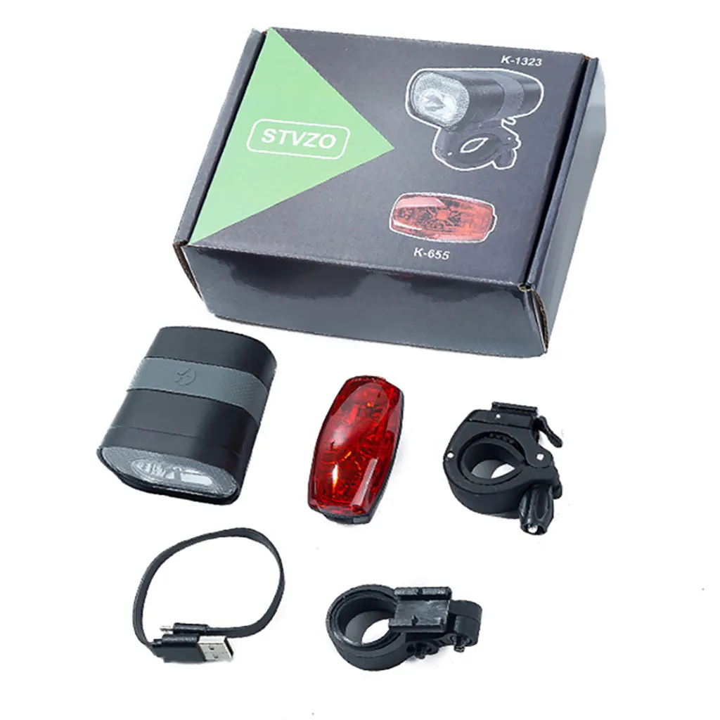 

Cycling Light Standard Bike Light Set USB Recharge Bike Headlight Lantern USB Headlight Mount Bracket Cycle Fornt Lamp 7.8
