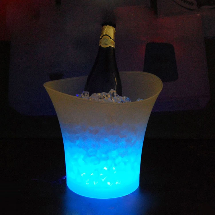 12 pieces Bar Ice Buckets with LED Lights Portable Waterproof Plastic