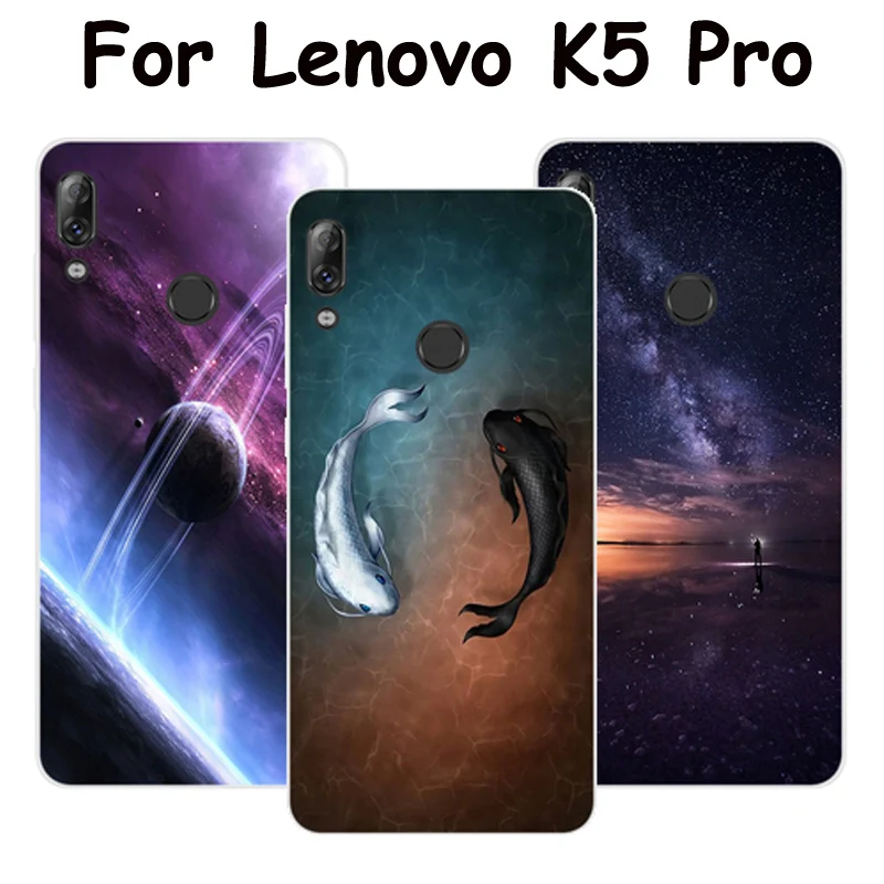 

5.99" For Lenovo K5 Pro L38041 Case Silicone Back Cover For Lenovo K5Pro case Cartoon Soft TPU Phone Case K 5 Pro L38041 shell
