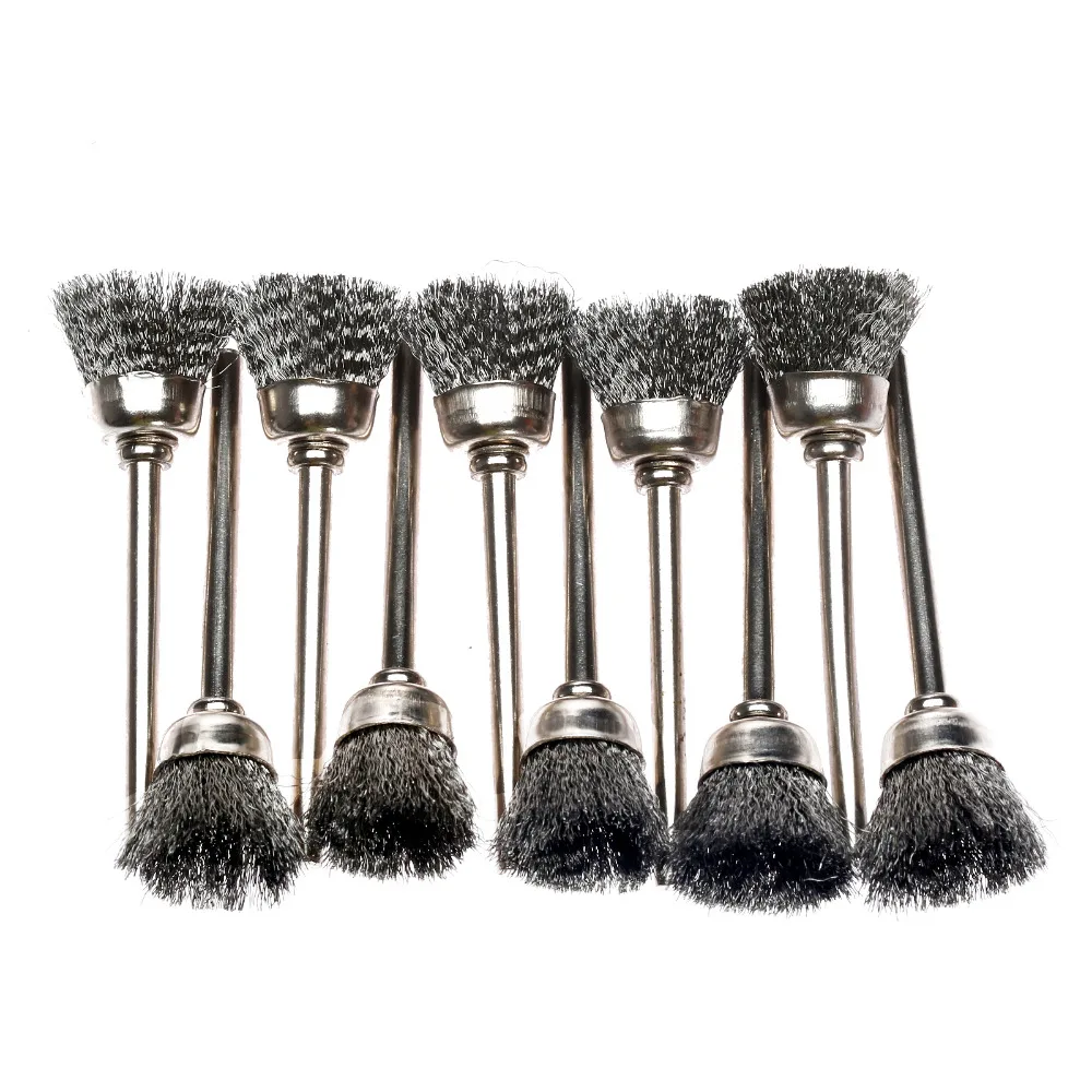 10pcs dremel accessories 15MM Steel Wire Cup Brush rotary Brushes