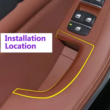 

4pcs Carbon Fiber ABS Chrome Car Door Storage Box Decorative Frame Trim For BMW X5 G05 2019 Year Car Accessories