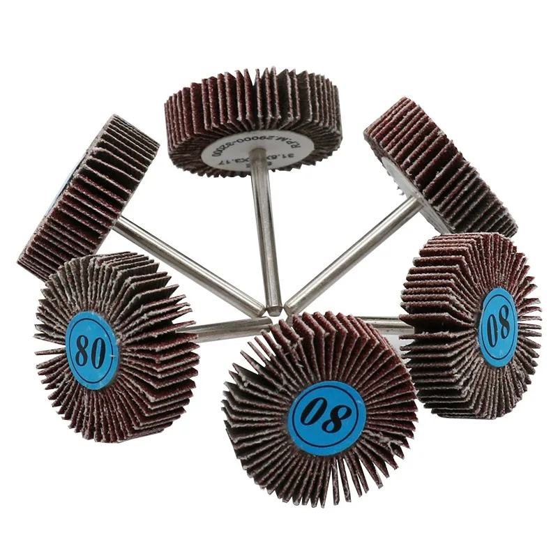 Sandpaper Sanding Flap Wheels Sanding Disc Set 80 Grit With Handle Shutter Polishing Wheel For Dremel Power Rotary Tools 5Pcs sanding disc,sanding flap disc