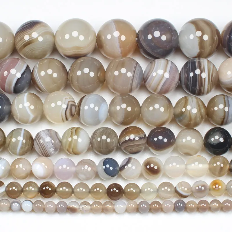 

Natural Botswana agates 4-16mm Round Beads , Wholesale For DIY Jewellery Free Shipping !