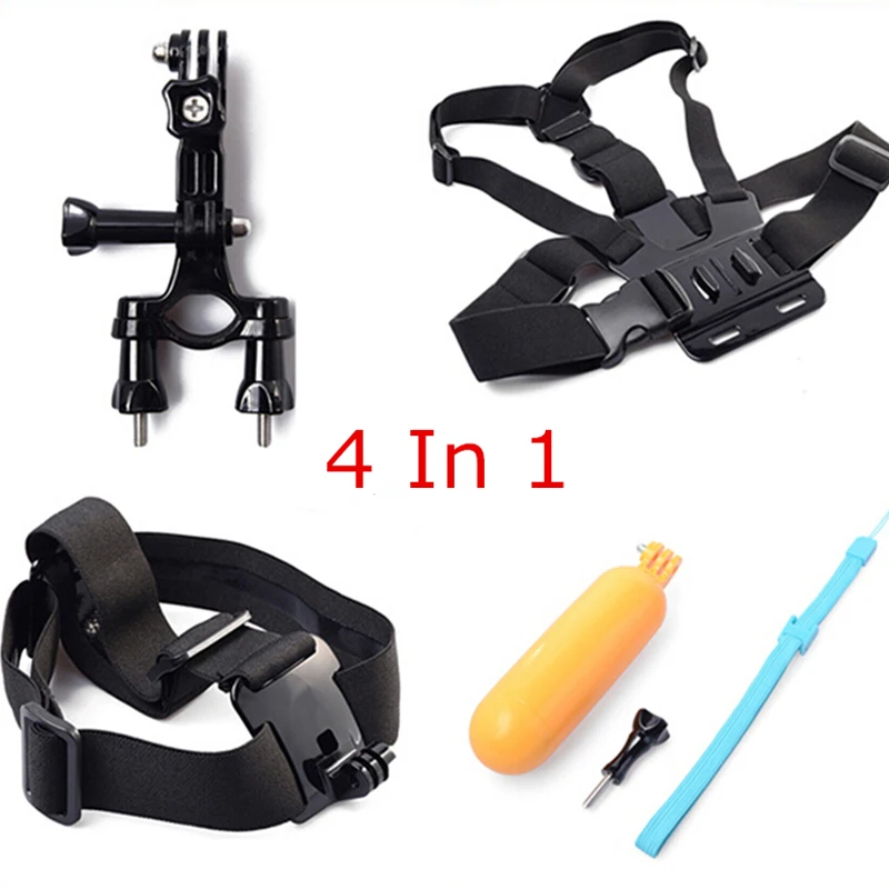 

Hot Accessories Mount 4 in Kit Bicycle Mount Holder + Head Strap + Chest Belt Head + Floating Grip for Xiaomi Yi SJCAM