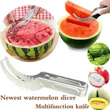Original Stainless Steel Watermelon Slicer Fruit Fast Cutter Knife Corer Fruit Vegetable Tools Kitchen Cutting Accessories stainless steel watermelon slicer knife fruit cuter