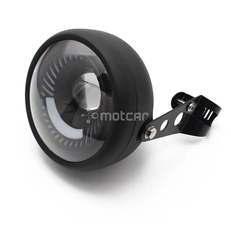 

Motorcycle Projector DRL LED High/low Beam Front Headlight+Angel Eye+35-43mm Fork Tubes Bracket for CG125 GN125 Bobber