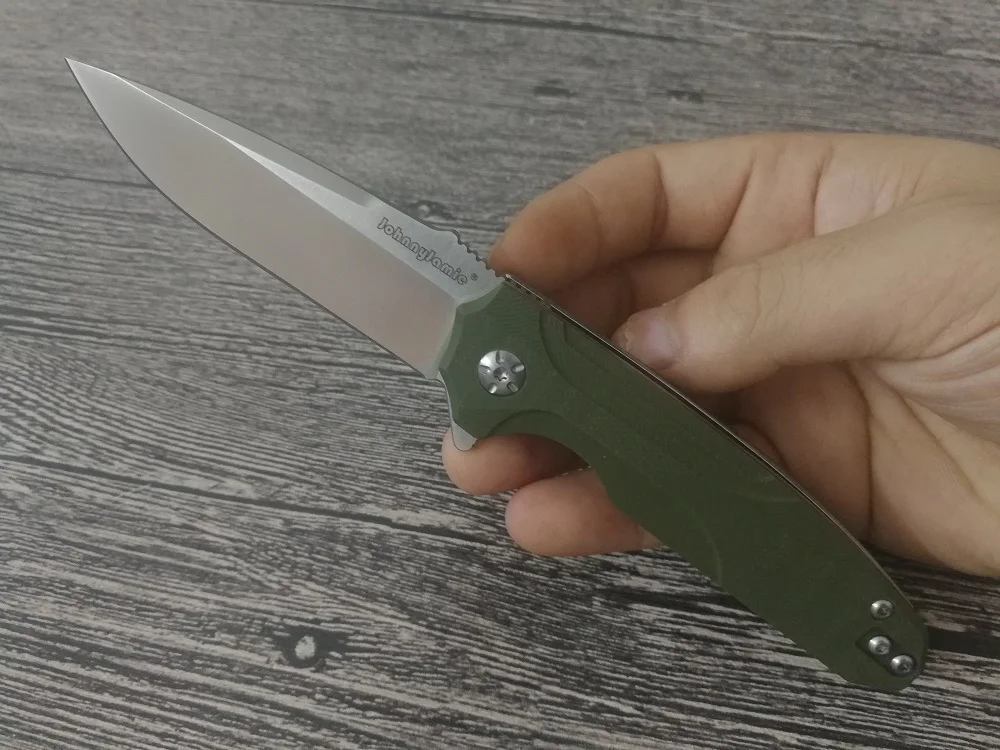 Jonnyjamie Presidio 3,1" 94g C818FG D2 лезвие Зеленый G10 ручка тактический шариковый подшипник Флиппер складной карманный нож для выживания EDC ножи