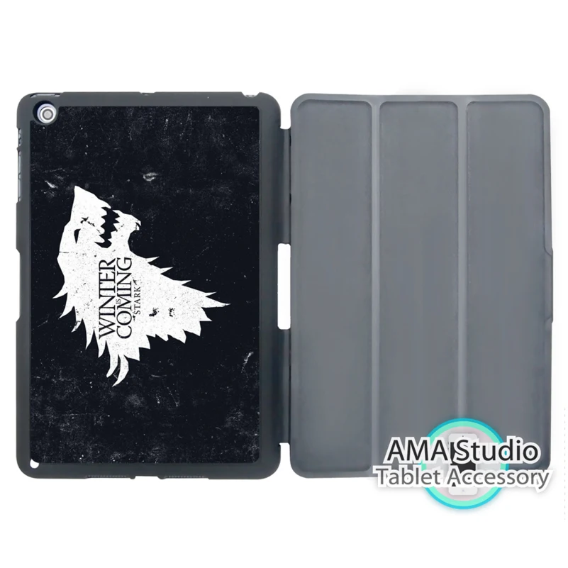 

Game Of Throme House Stark Case For Apple iPad Mini 1 2 3 4 Air Pro 9.7 Stand Smart Folio Cover