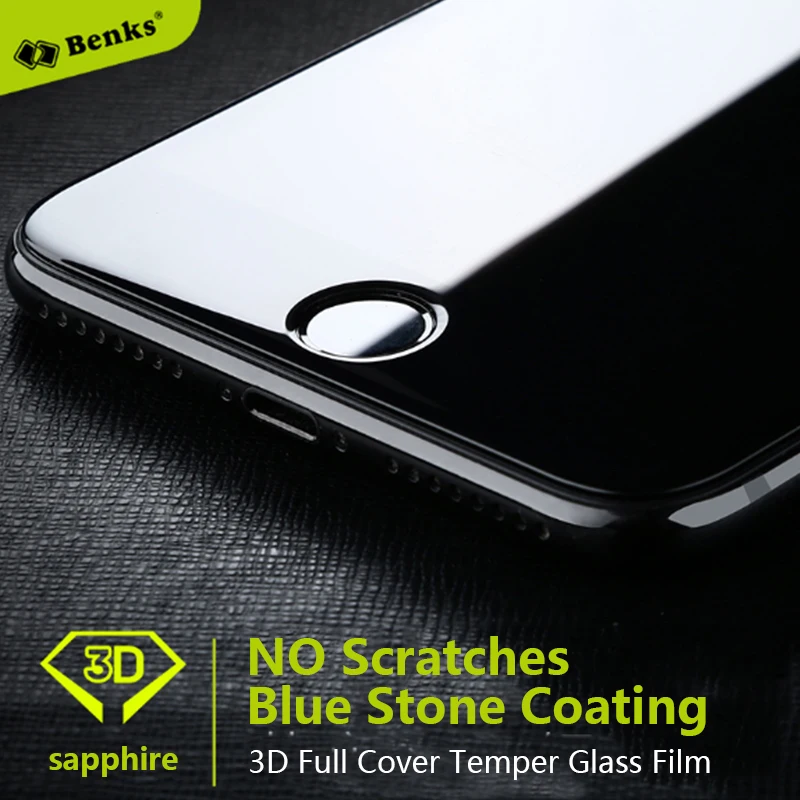 For Iphone 7 7Plus Sapphire Coating Screen Protector Blue Stone Coating More Smooth Touch Than Original Phone Tmpered Glass Film