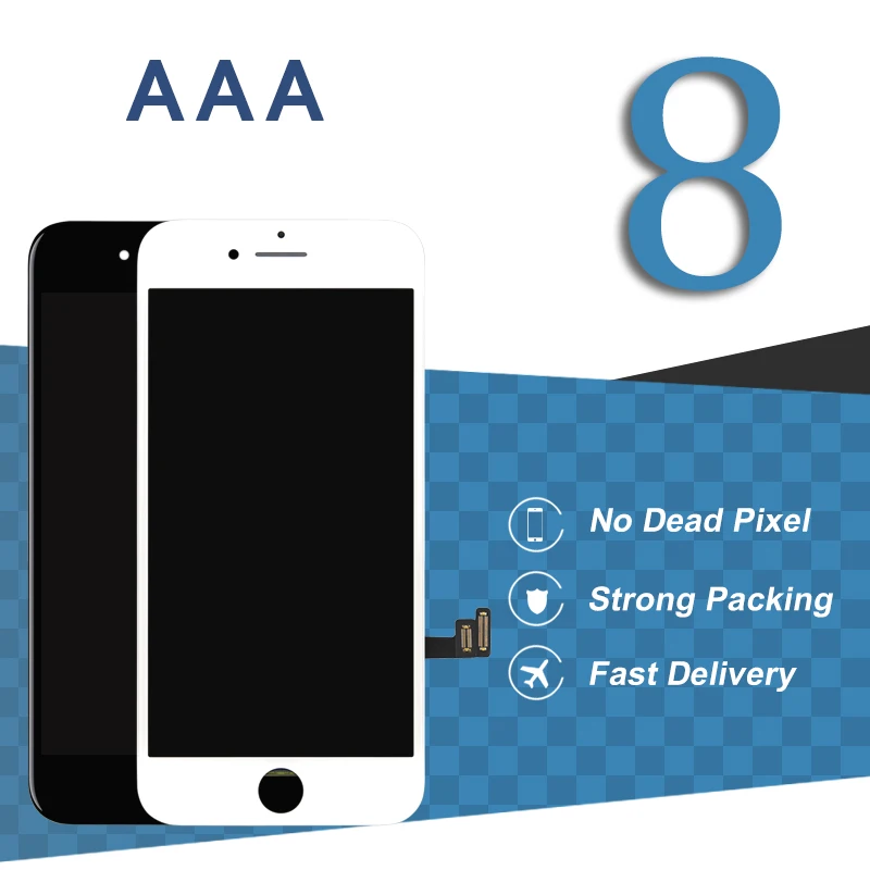 

5pcs Black White High Screen For iPhone 8 LCD Display With 3D Touch Digitizer Assembly Phone Pantalla Replacement Spare Parts