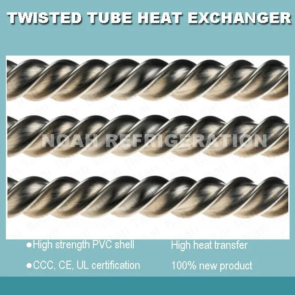 60 градусов C высокая температура 6HP титана витая трубка теплообменник с SUS304 корпус из нержавеющей стали