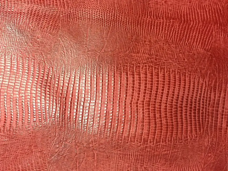Lizard Embossed Genuine Cow Leather Fabric, 20SF for Tote/Handbag/Tod