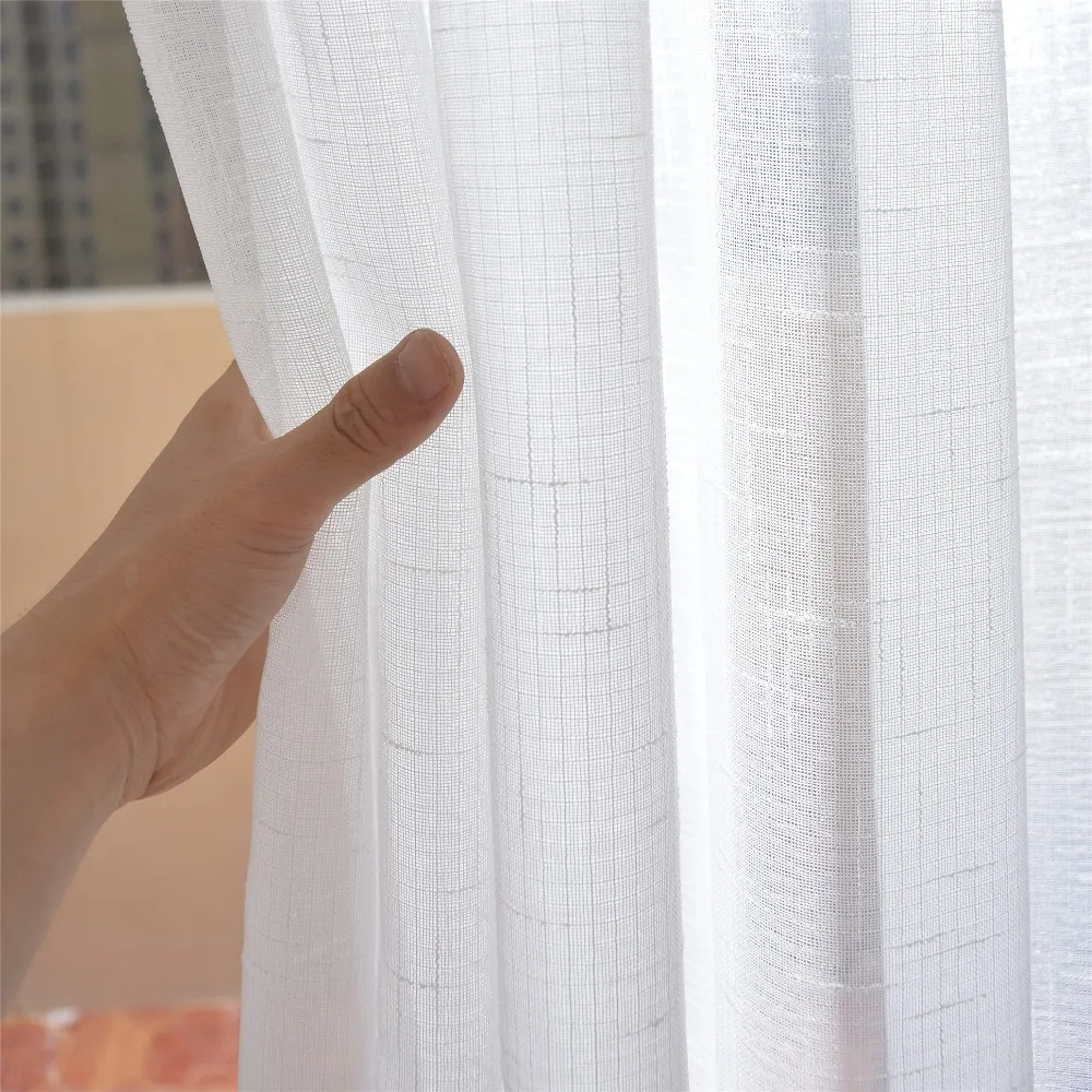 Moderno rayas de Color blanco de Cortina para sala de estar dormitorio ventana Cortina de tamaño personalizado de Voile Panel S186 y 30 Moderno rayas de Color blanco de Cortina para sala de estar dormitorio ventana Cortina de tamaño personalizado de Voile Panel S186 y 30