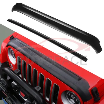 

Front & Rear Hood Stone Guard Fit for Wrangler 2006-2017 2 PCS Black