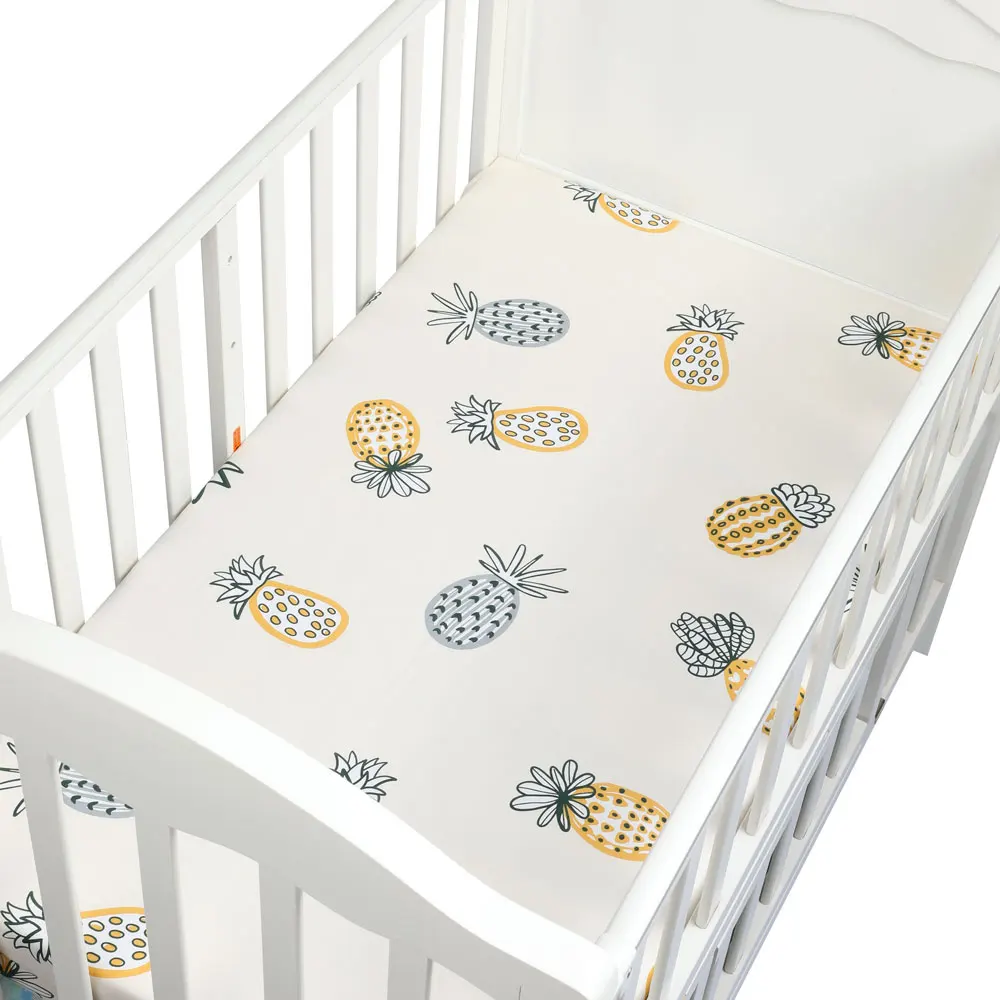 100% Cotton Crib Fitted Sheet Soft Breathable Baby Bed Mattress Cover Cartoon Newborn Bedding For Cot Size 130*70cm 100% Cotton Crib Fitted Sheet Soft Breathable Baby Bed Mattress Cover Cartoon Newborn Bedding For Cot Size 130*70cm
