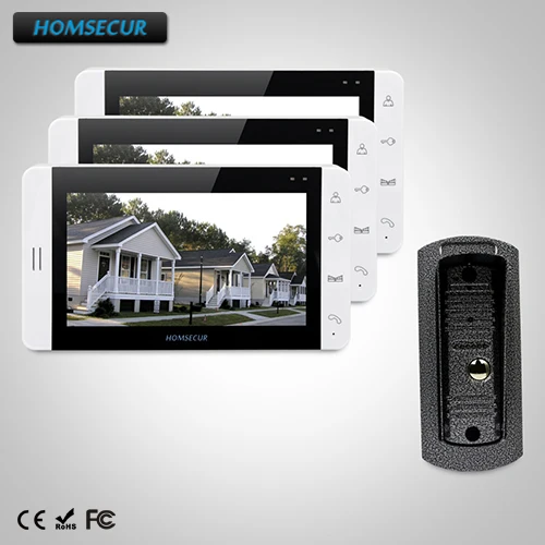 

HOMSECUR 7" Video Door Phone Intercom System+White Monitor for Home Security 1C3M : TC041 Camera + TM703-W Monitor (White)