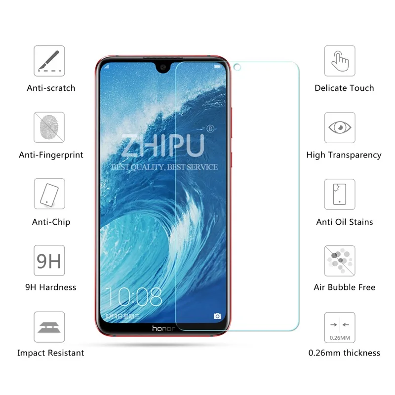 Закаленное стекло для Huawei Y6 2019 Honor 8A Защитное экрана 2.5D 9 H закаленное защитная