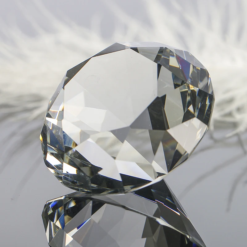 

New 40mm 5 Colors Diamond Shape Crystal Rhinestone Paperweight Wedding Party Favours Home Decoration Gift