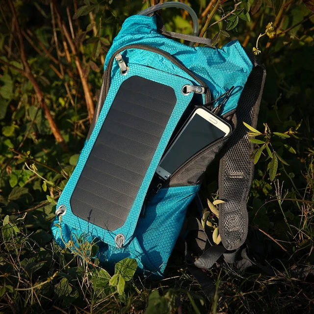 Outdoor Camping 6.5W Solar Panel Backpack Hiking Back Pack 15L Bag