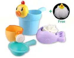 Детские игрушки ванны утка Форма ороситель Ванна мяч Пластик Waterwheel 5 упак. для детей ясельного возраста Bath Time Fun игрушки