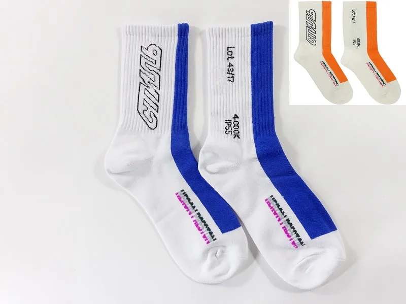 

19SS Best Version Heron Preston Socks color patchwork cotton socks Hip Hop Streetwear kanye west Heron Preston Socks